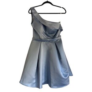 Rated PG Prom Girl One Shoulder Prom Homecoming Dress Glacier Size 8